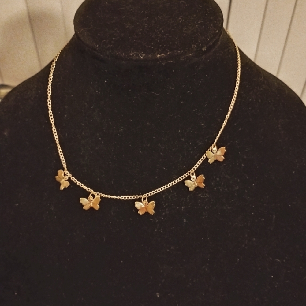 Gold Butterfly Charms Necklace Chain